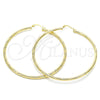 Argolla Extra Grande 02.213.0152.70 Oro Laminado, Diseño de Hueco, Diamantado, Tono Dorado