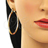 Argolla Grande 02.213.0152.1.50 Oro Laminado, Diamantado, Tres Tonos