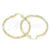 Argolla Grande 02.213.0152.1.50 Oro Laminado, Diamantado, Tres Tonos