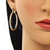 Argolla Mediana 02.213.0152.1.40 Oro Laminado, Diamantado, Tres Tonos