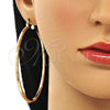 Argolla Extra Grande 02.213.0152.1.70 Oro Laminado, Diamantado, Tres Tonos