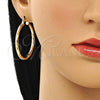 Argolla Mediana 02.213.0248.1.40 Oro Laminado, Diseño de Hueco, Diamantado, Tono Dorado