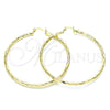 Argolla Grande 02.213.0248.1.60 Oro Laminado, Diamantado, Tono Dorado