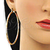 Argolla Extra Grande 02.213.0153.1.70 Oro Laminado, Diamantado, Tres Tonos