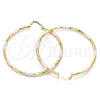 Argolla Grande 02.213.0248.60 Oro Laminado, Diamantado, Tres Tonos