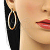 Argolla Mediana 02.213.0153.1.40 Oro Laminado, Diamantado, Tres Tonos
