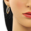 Argolla Pequeña 02.213.0249.25 Oro Laminado, Diamantado, Tres Tonos