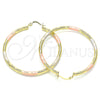 Argolla Grande 02.213.0153.1.50 Oro Laminado, Diamantado, Tres Tonos