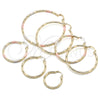 Argolla Grande 02.213.0153.1.50 Oro Laminado, Diamantado, Tres Tonos
