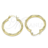Argolla Mediana 02.213.0153.30 Oro Laminado, Diamantado, Tono Dorado