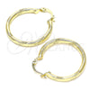 Argolla Mediana 02.213.0153.30 Oro Laminado, Diamantado, Tono Dorado