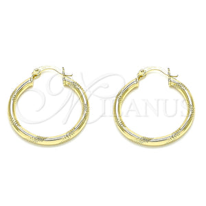 Argolla Mediana 02.213.0153.30 Oro Laminado, Diamantado, Tono Dorado