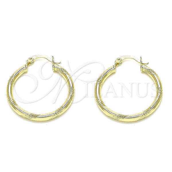 Argolla Mediana 02.213.0153.30 Oro Laminado, Diamantado, Tono Dorado