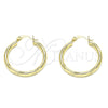 Argolla Mediana 02.213.0153.30 Oro Laminado, Diamantado, Tono Dorado