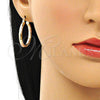 Argolla Mediana 02.213.0249.30 Oro Laminado, Diamantado, Tres Tonos