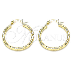 Argolla Mediana 02.213.0249.1.30 Oro Laminado, Diamantado, Tono Dorado