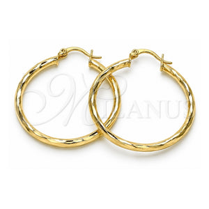 Argolla Mediana 02.213.0249.1.40 Oro Laminado, Diamantado, Tono Dorado