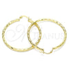 Argolla Grande 02.213.0249.1.50 Oro Laminado, Diamantado, Tono Dorado