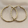 Argolla Grande 02.213.0249.1.50 Oro Laminado, Diamantado, Tono Dorado