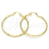 Argolla Grande 02.213.0249.1.50 Oro Laminado, Diamantado, Tono Dorado