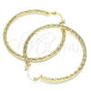 Argolla Grande 02.213.0151.50 Oro Laminado, Diamantado, Tono Dorado