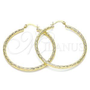 Argolla Grande 02.213.0151.50 Oro Laminado, Diamantado, Tono Dorado