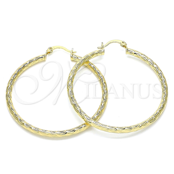 Argolla Grande 02.213.0151.50 Oro Laminado, Diamantado, Tono Dorado