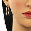 Argolla Mediana 02.213.0151.1.30 Oro Laminado, Diamantado, Tres Tonos