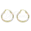 Argolla Mediana 02.213.0151.1.30 Oro Laminado, Diamantado, Tres Tonos