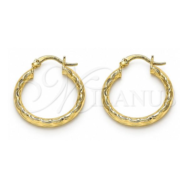 Argolla Pequeña 02.213.0151.25 Oro Laminado, Diamantado, Tono Dorado