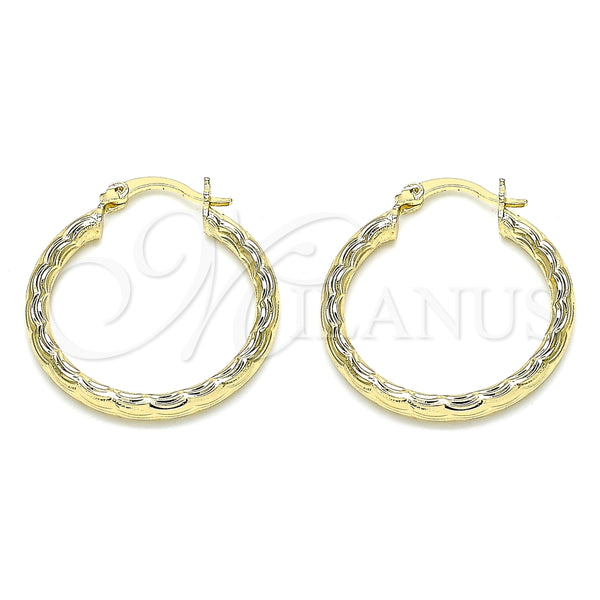 Argolla Mediana 02.213.0151.30 Oro Laminado, Diamantado, Tono Dorado