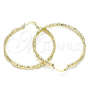 Argolla Grande 02.213.0252.50 Oro Laminado, Diamantado, Tono Dorado
