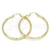 Argolla Grande 02.213.0252.50 Oro Laminado, Diamantado, Tono Dorado