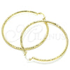 Argolla Extra Grande 02.213.0252.70 Oro Laminado, Diseño de Hueco, Diamantado, Tono Dorado