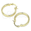 Argolla Pequeña 02.213.0252.25 Oro Laminado, Diamantado, Tono Dorado