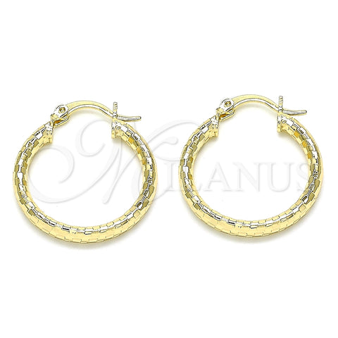 Argolla Pequeña 02.213.0252.25 Oro Laminado, Diamantado, Tono Dorado