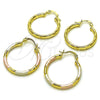 Argolla Pequeña 02.213.0252.25 Oro Laminado, Diamantado, Tono Dorado
