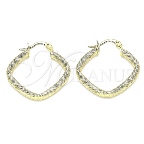Argolla Pequeña 02.213.0253.25 Oro Laminado, Diamantado, Tono Dorado