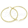Argolla Extra Grande 02.213.0254.1.70 Oro Laminado, Diamantado, Tono Dorado