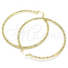 Argolla Extra Grande 02.213.0254.1.70 Oro Laminado, Diamantado, Tono Dorado
