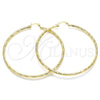 Argolla Extra Grande 02.213.0254.1.70 Oro Laminado, Diamantado, Tono Dorado