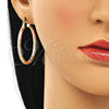 Argolla Mediana 02.213.0255.40 Oro Laminado, Diamantado, Tres Tonos