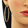 Argolla Grande 02.213.0255.1.60 Oro Laminado, Diamantado, Tono Dorado