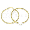 Argolla Grande 02.213.0255.1.60 Oro Laminado, Diamantado, Tono Dorado