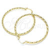 Argolla Grande 02.213.0255.1.60 Oro Laminado, Diamantado, Tono Dorado
