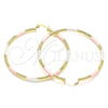 Argolla Grande 02.213.0258.1.60 Oro Laminado, Diamantado, Tres Tonos