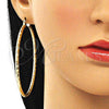 Argolla Grande 02.213.0263.60 Oro Laminado, Diamantado, Tono Dorado