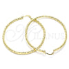 Argolla Grande 02.213.0263.60 Oro Laminado, Diamantado, Tono Dorado