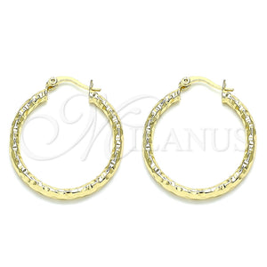 Argolla Mediana 02.213.0263.30 Oro Laminado, Diamantado, Tono Dorado