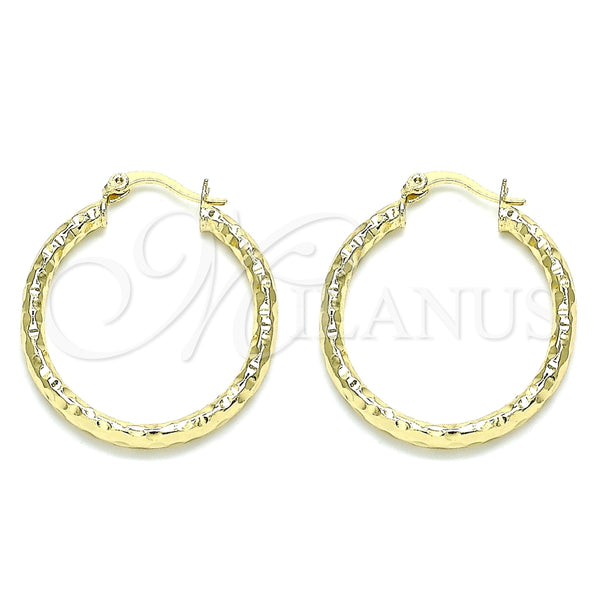 Argolla Mediana 02.213.0263.30 Oro Laminado, Diamantado, Tono Dorado